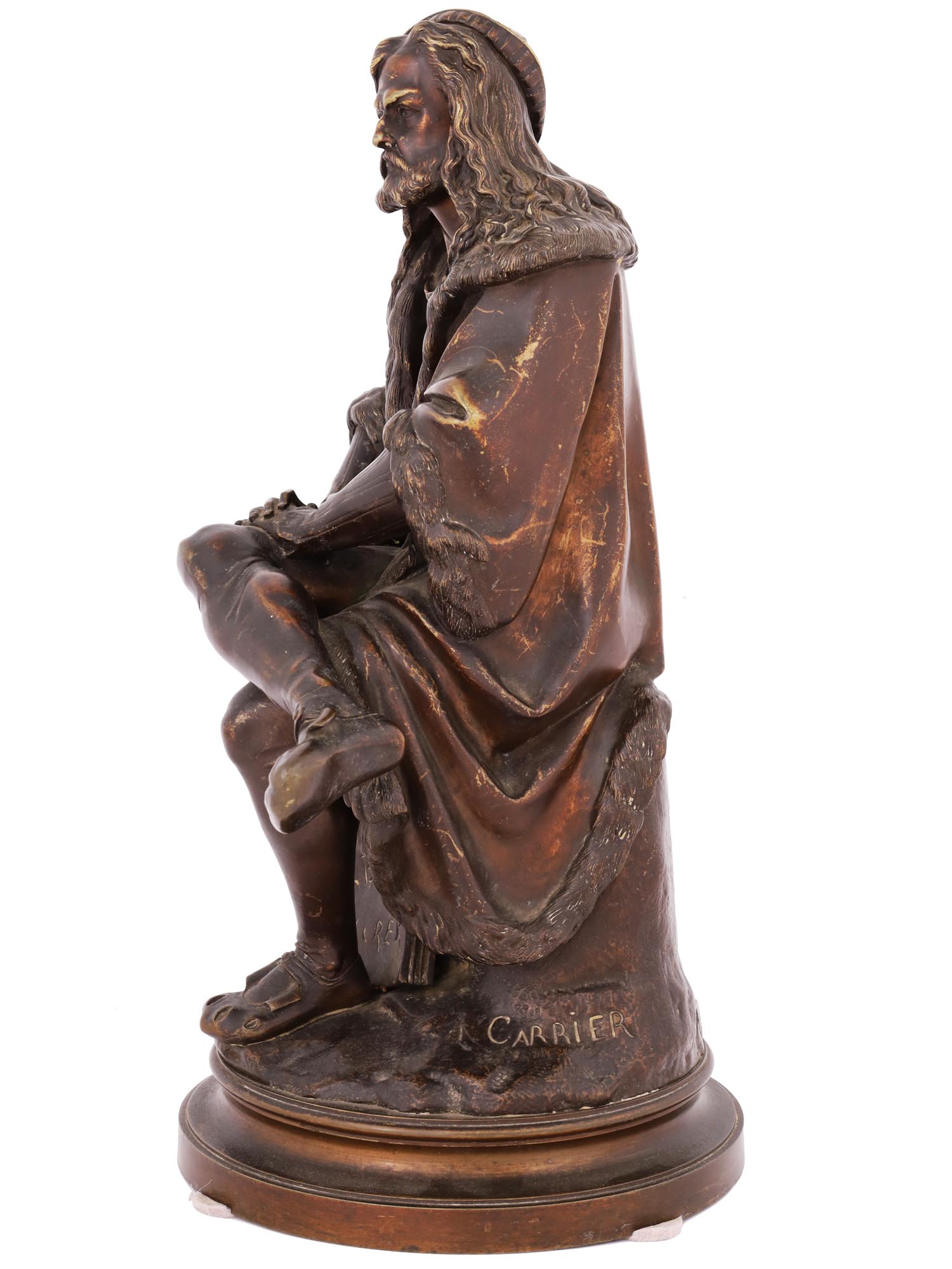 FRENCH BRONZE FIGURE OF ALBRECHT DURER BY CARRIER PIC-2